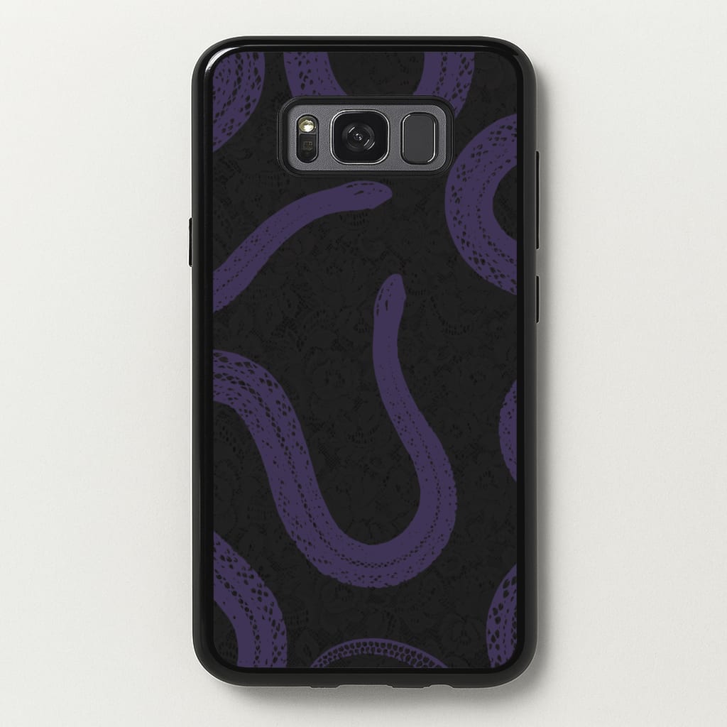 Snakes And Lace Pattern - Goth Aesthetic Phone Case for Galaxy S8 Plus