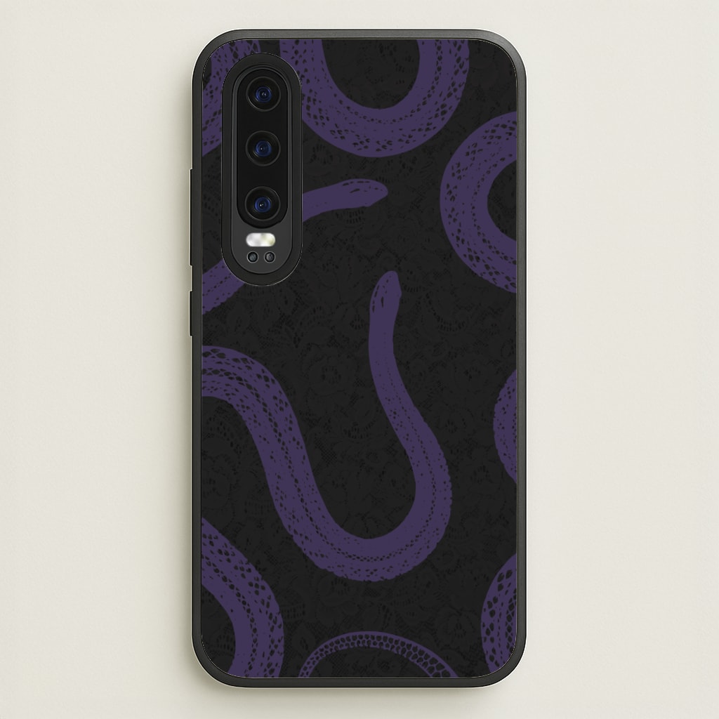 Snakes And Lace Pattern - Goth Aesthetic Phone Case for Huawei P30