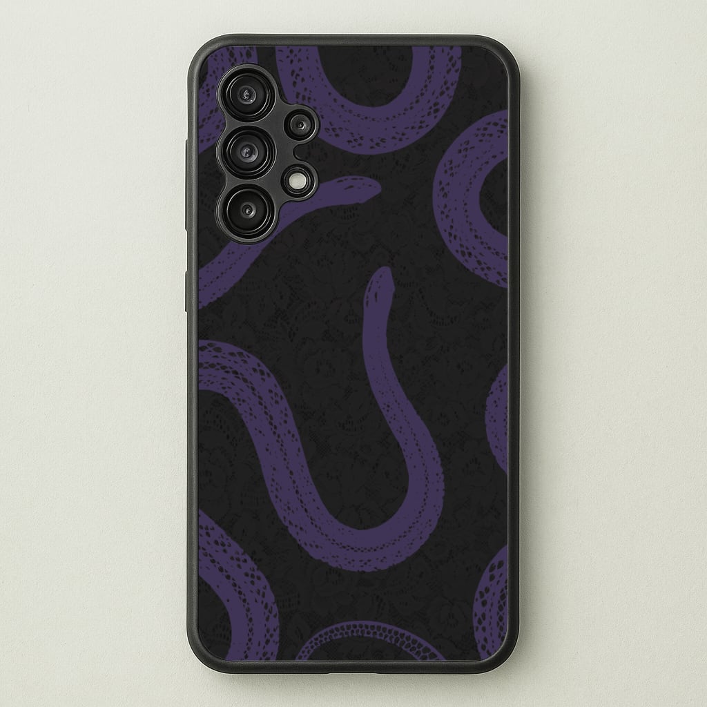 Snakes And Lace Pattern - Goth Aesthetic Phone Case for Galaxy A13