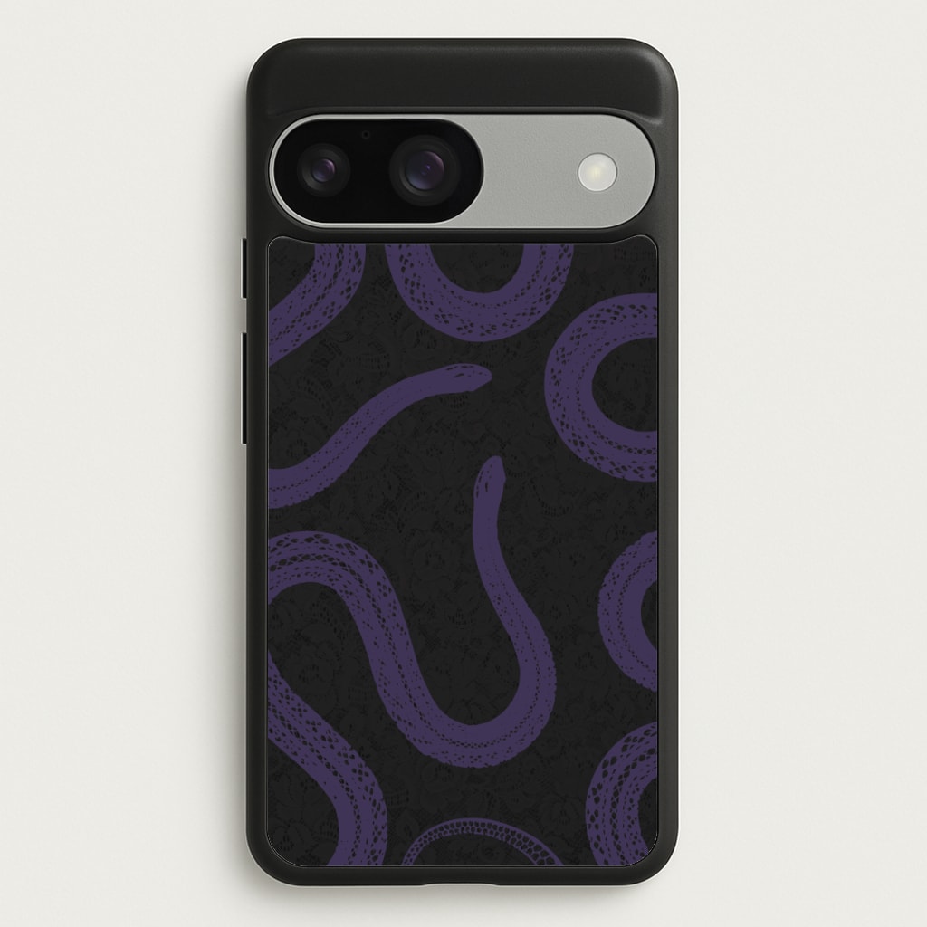Snakes And Lace Pattern - Goth Aesthetic Phone Case for Google Pixel 9 / 9 Pro