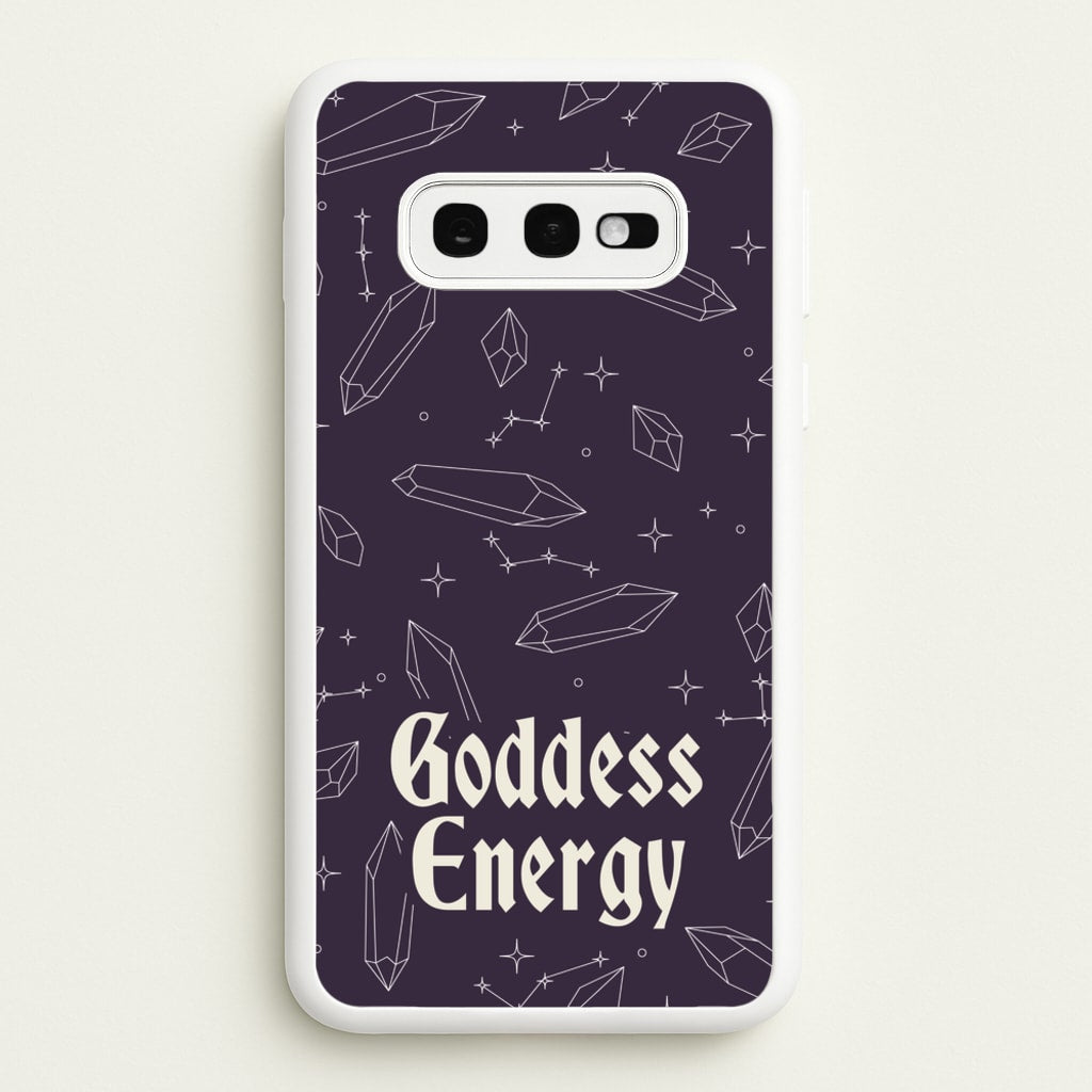 Goodess Energy Pattern - Goth Aesthetic Phone Case for Galaxy S10e