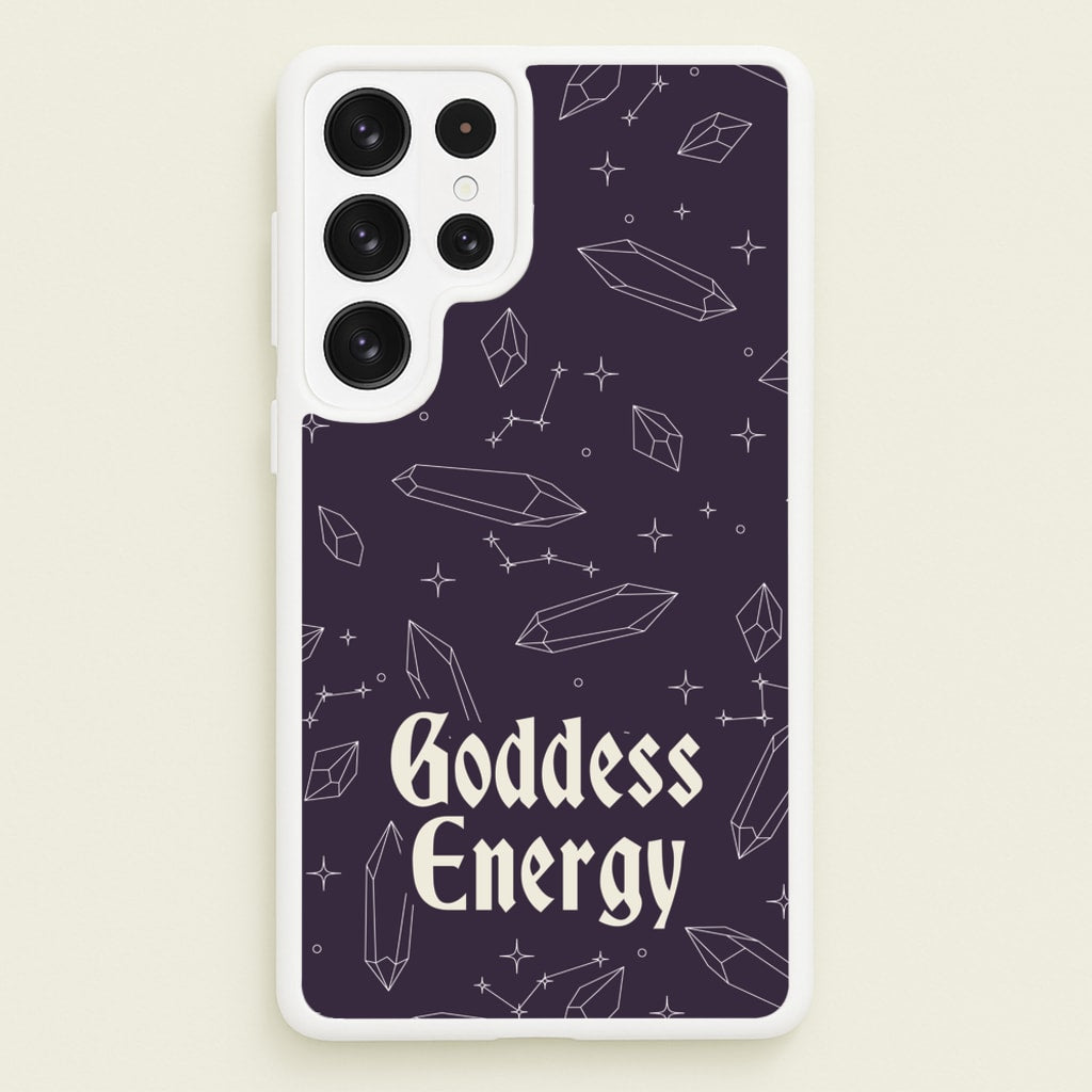 Goodess Energy Pattern - Goth Aesthetic Phone Case for Galaxy S22 Ultra