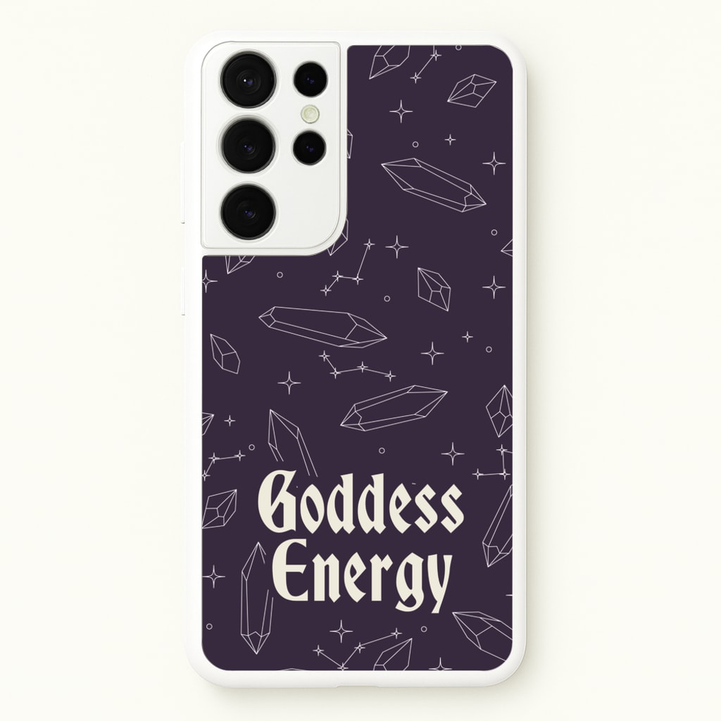Goodess Energy Pattern - Goth Aesthetic Phone Case for Galaxy S21 Ultra