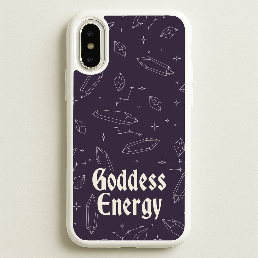 Goodess Energy Pattern - Goth Aesthetic Phone Case for iPhone X / XS