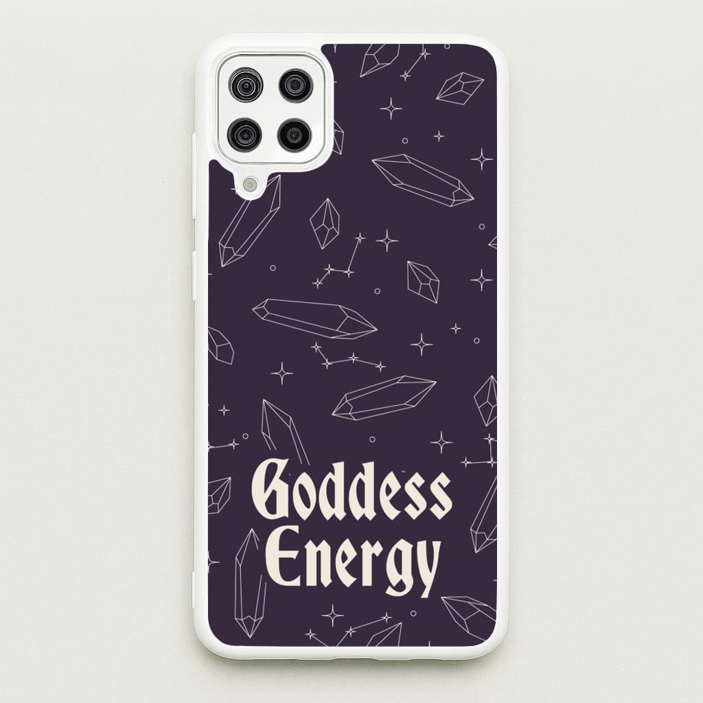 Goodess Energy Pattern - Goth Aesthetic Phone Case for Galaxy A12