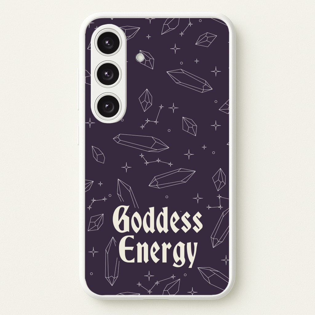 Goodess Energy Pattern - Goth Aesthetic Phone Case for Galaxy S25