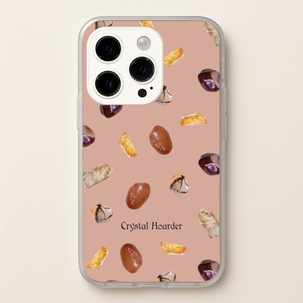 Crystal Hoarder Pattern - Goth Aesthetic Phone Case for iPhone 15 Pro Max