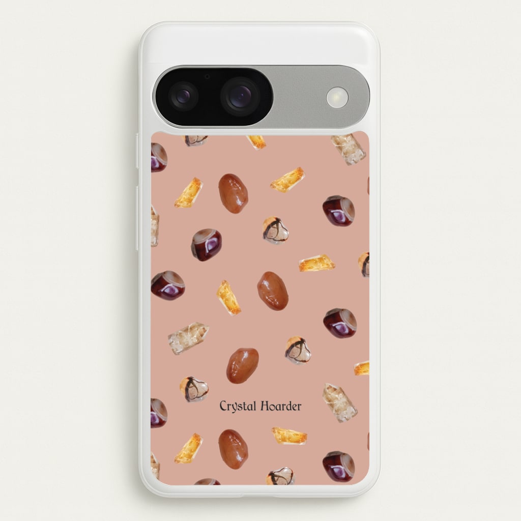 Crystal Hoarder Pattern - Goth Aesthetic Phone Case for Google Pixel 9 / 9 Pro