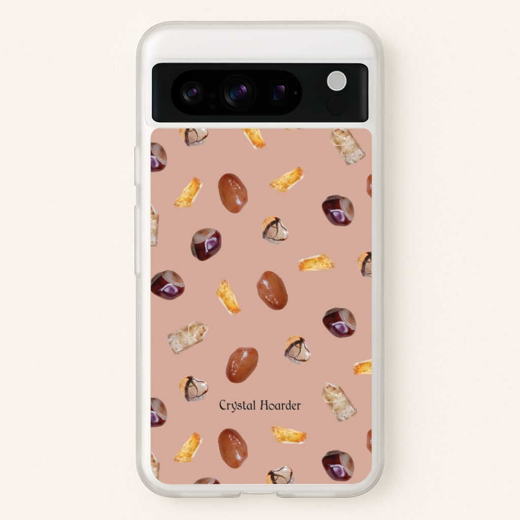 Crystal Hoarder Pattern - Goth Aesthetic Phone Case for Google Pixel 8 Pro