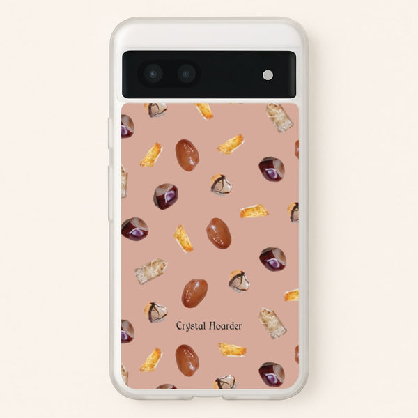Crystal Hoarder Pattern - Goth Aesthetic Phone Case for Google Pixel 6a