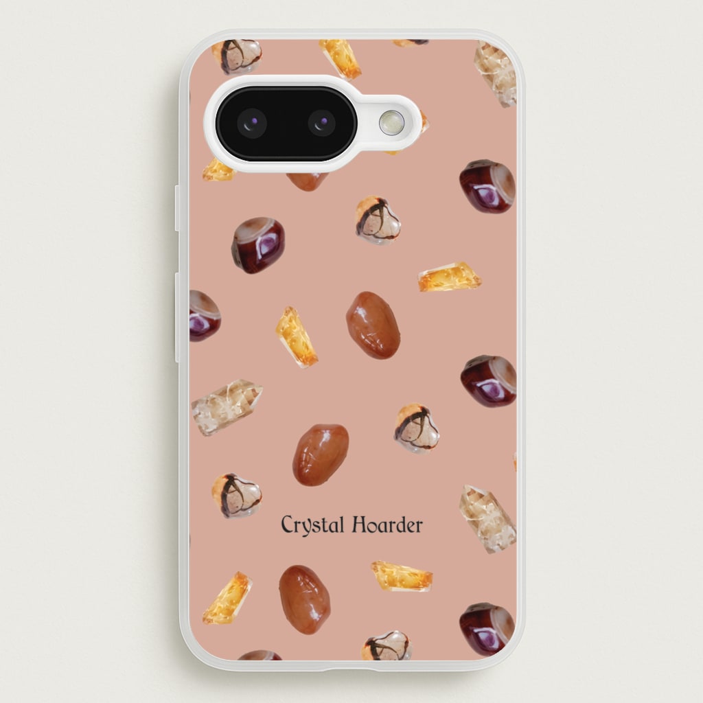 Crystal Hoarder Pattern - Goth Aesthetic Phone Case for Google Pixel 9a