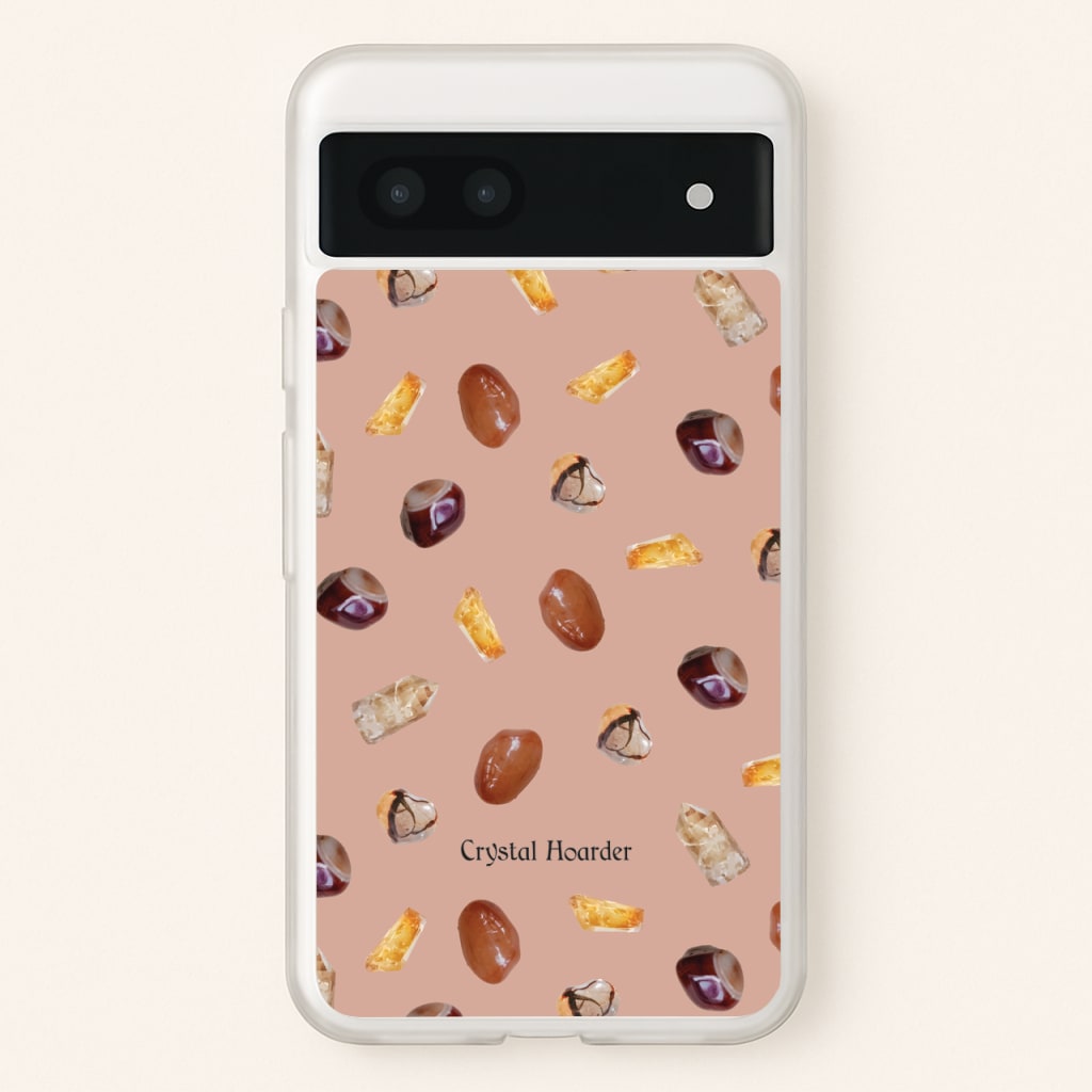Crystal Hoarder Pattern - Goth Aesthetic Phone Case for Google Pixel 7a