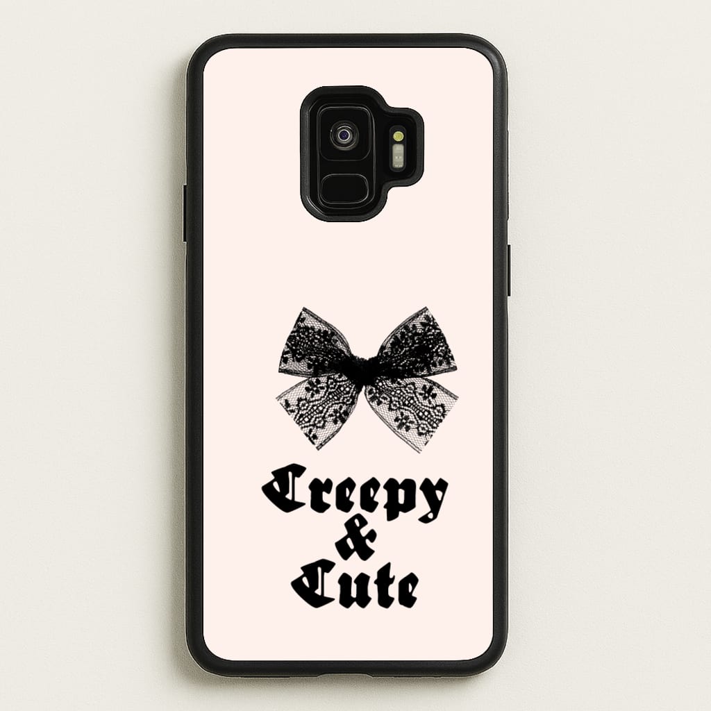 Creepy And Cute Coquette - Goth Aesthetic Phone Case for Galaxy S9