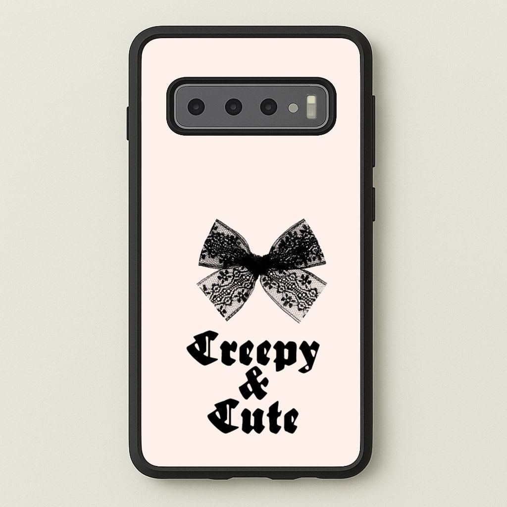 Creepy And Cute Coquette - Goth Aesthetic Phone Case for Galaxy S10