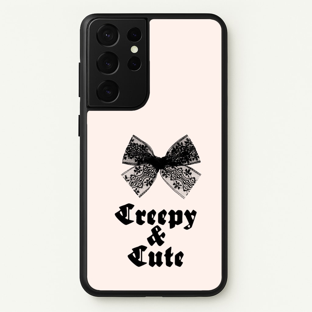 Creepy And Cute Coquette - Goth Aesthetic Phone Case for Galaxy S21 Ultra
