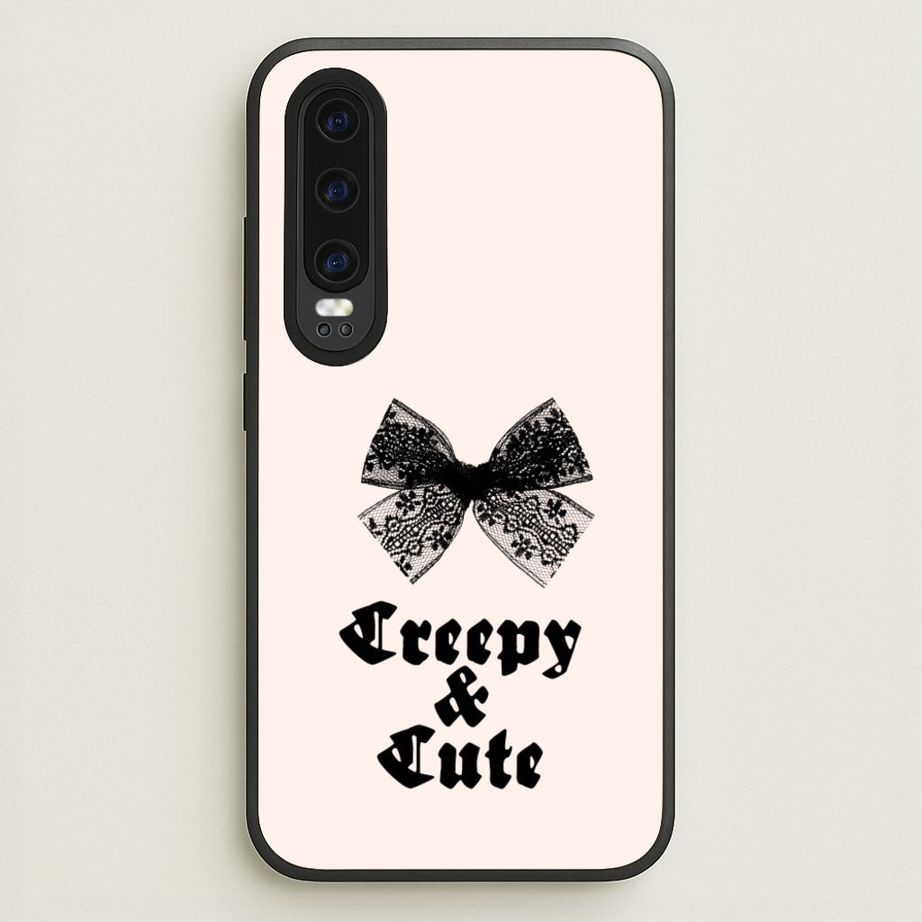 Creepy And Cute Coquette - Goth Aesthetic Phone Case for Huawei P30