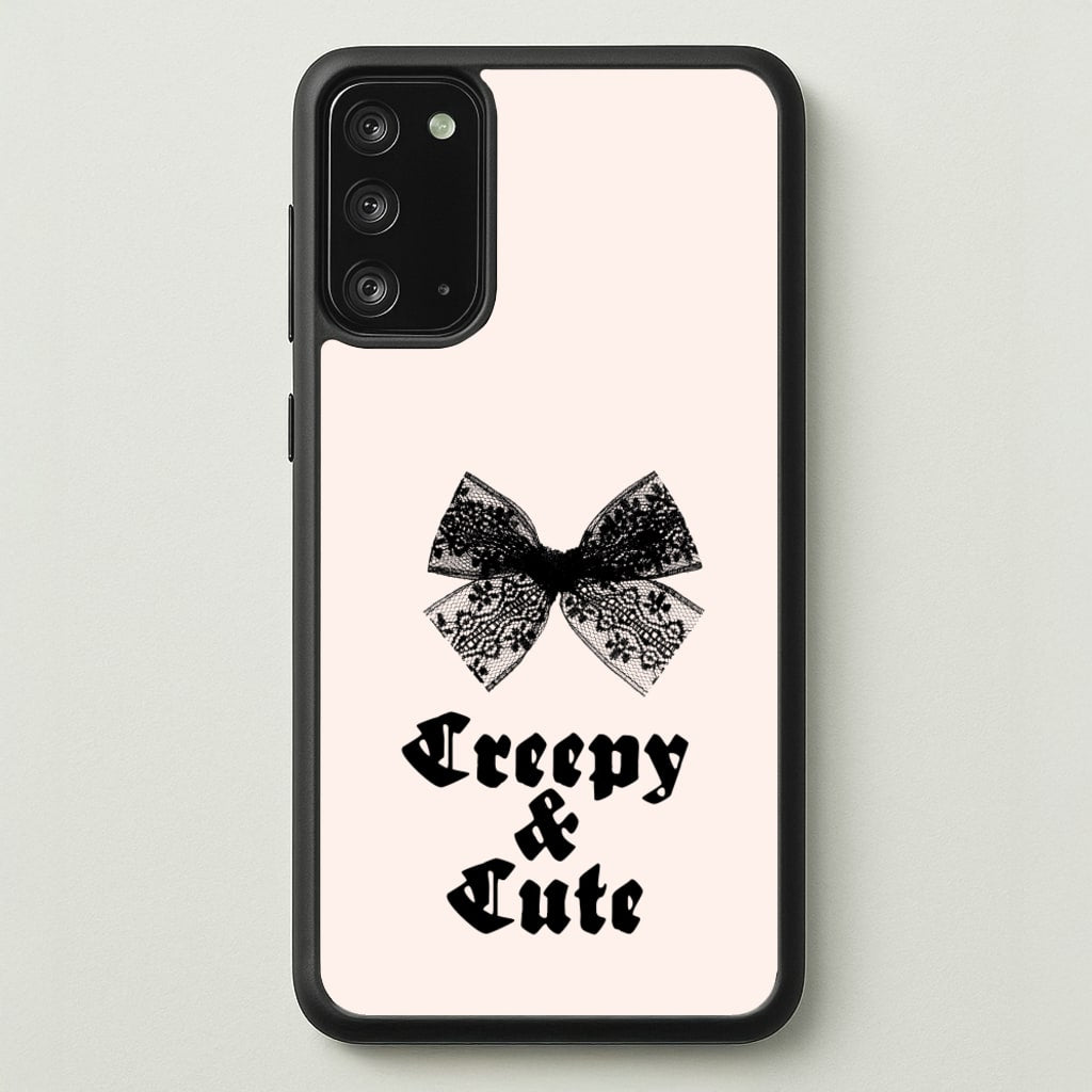 Creepy And Cute Coquette - Goth Aesthetic Phone Case for Galaxy Note 20