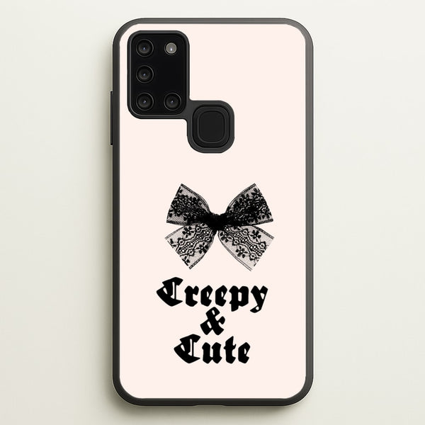 Creepy And Cute Coquette - Goth Aesthetic Phone Case for Galaxy A21s