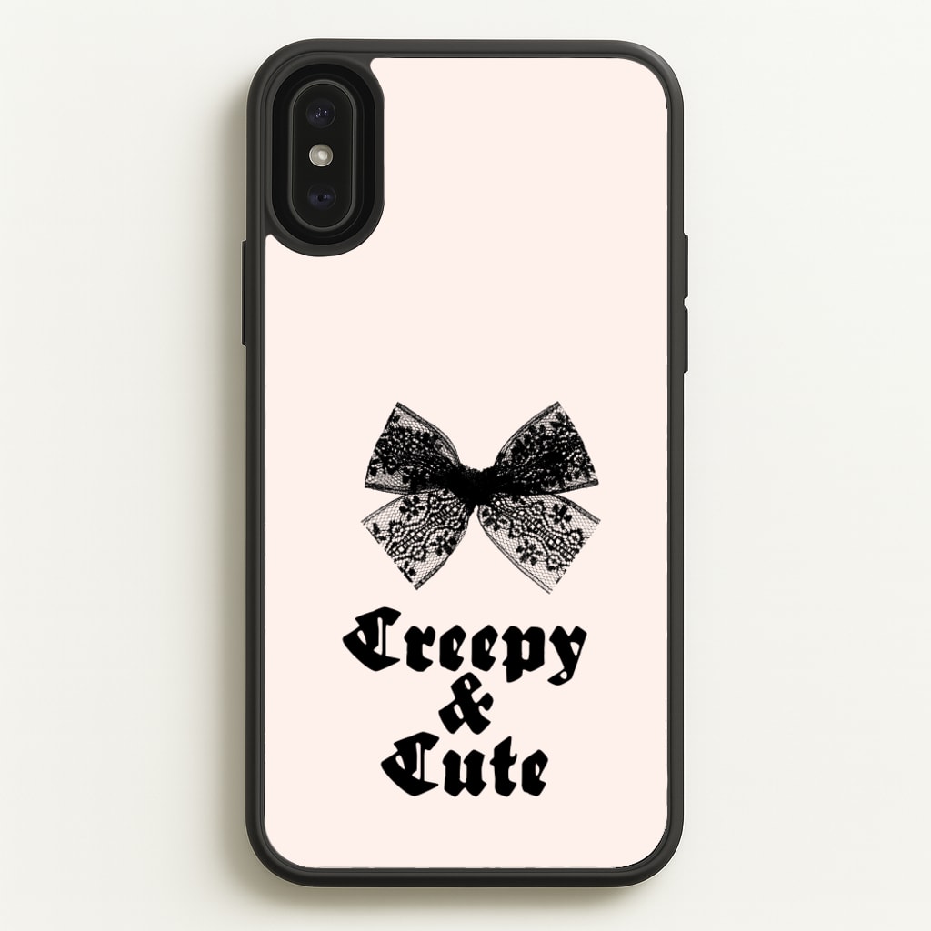 Creepy And Cute Coquette - Goth Aesthetic Phone Case for iPhone XS Max
