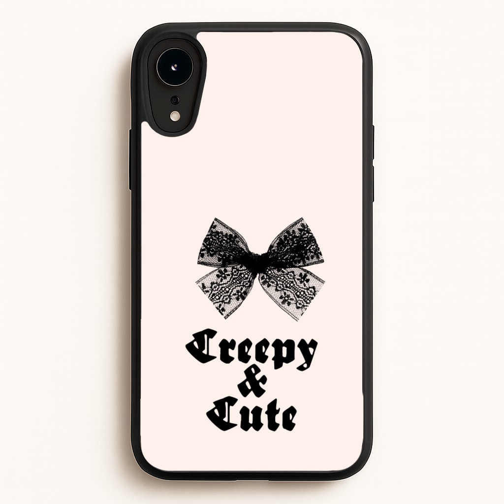 Creepy And Cute Coquette - Goth Aesthetic Phone Case for iPhone XR