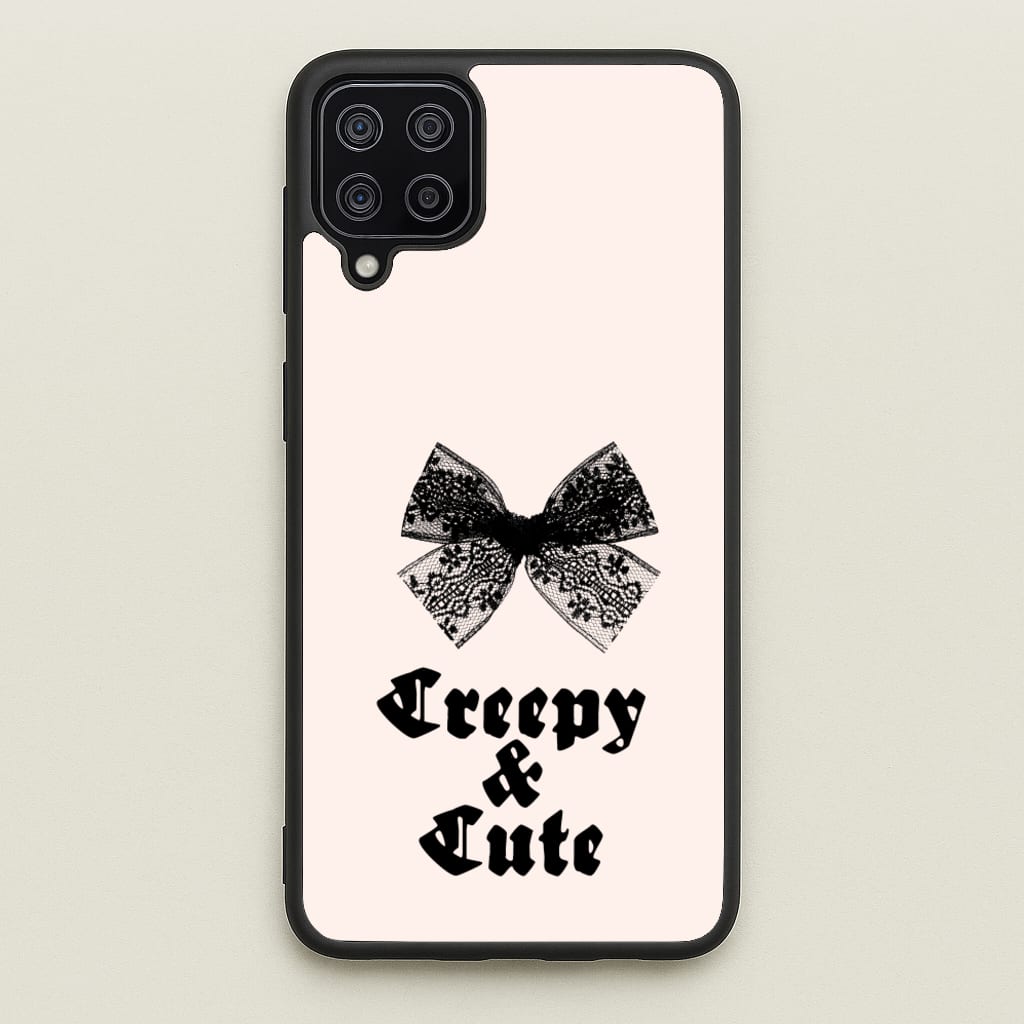 Creepy And Cute Coquette - Goth Aesthetic Phone Case for Galaxy A12