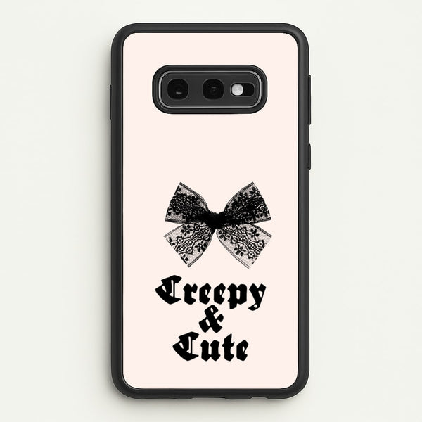 Creepy And Cute Coquette - Goth Aesthetic Phone Case for Galaxy S10e