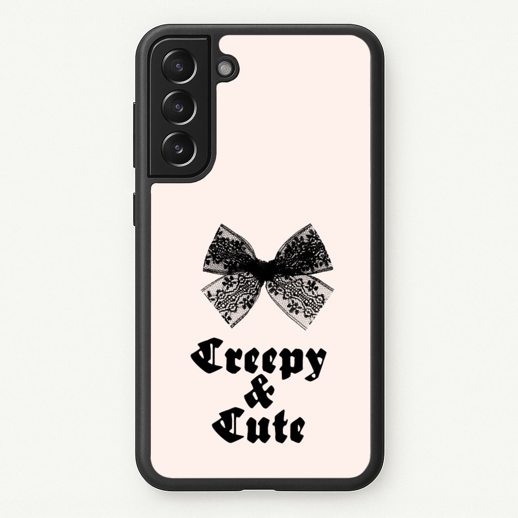 Creepy And Cute Coquette - Goth Aesthetic Phone Case for Galaxy S21FE