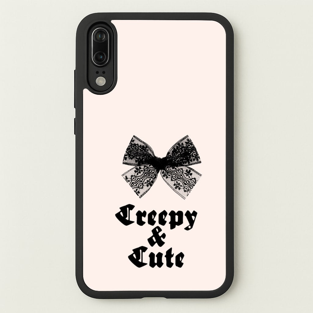 Creepy And Cute Coquette - Goth Aesthetic Phone Case for Huawei P20