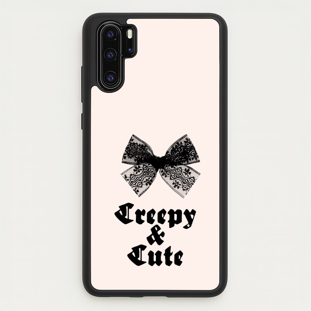 Creepy And Cute Coquette - Goth Aesthetic Phone Case for Huawei P30 Pro