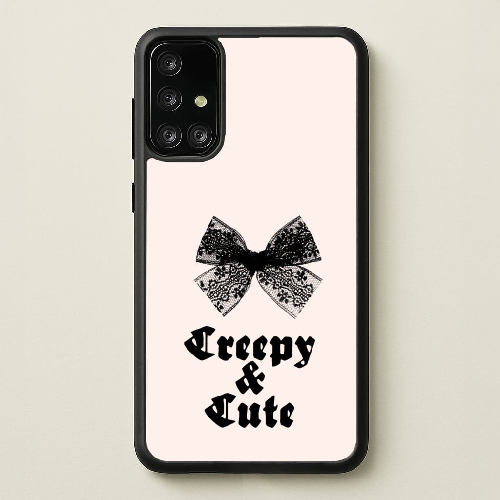Creepy And Cute Coquette - Goth Aesthetic Phone Case for Galaxy A71