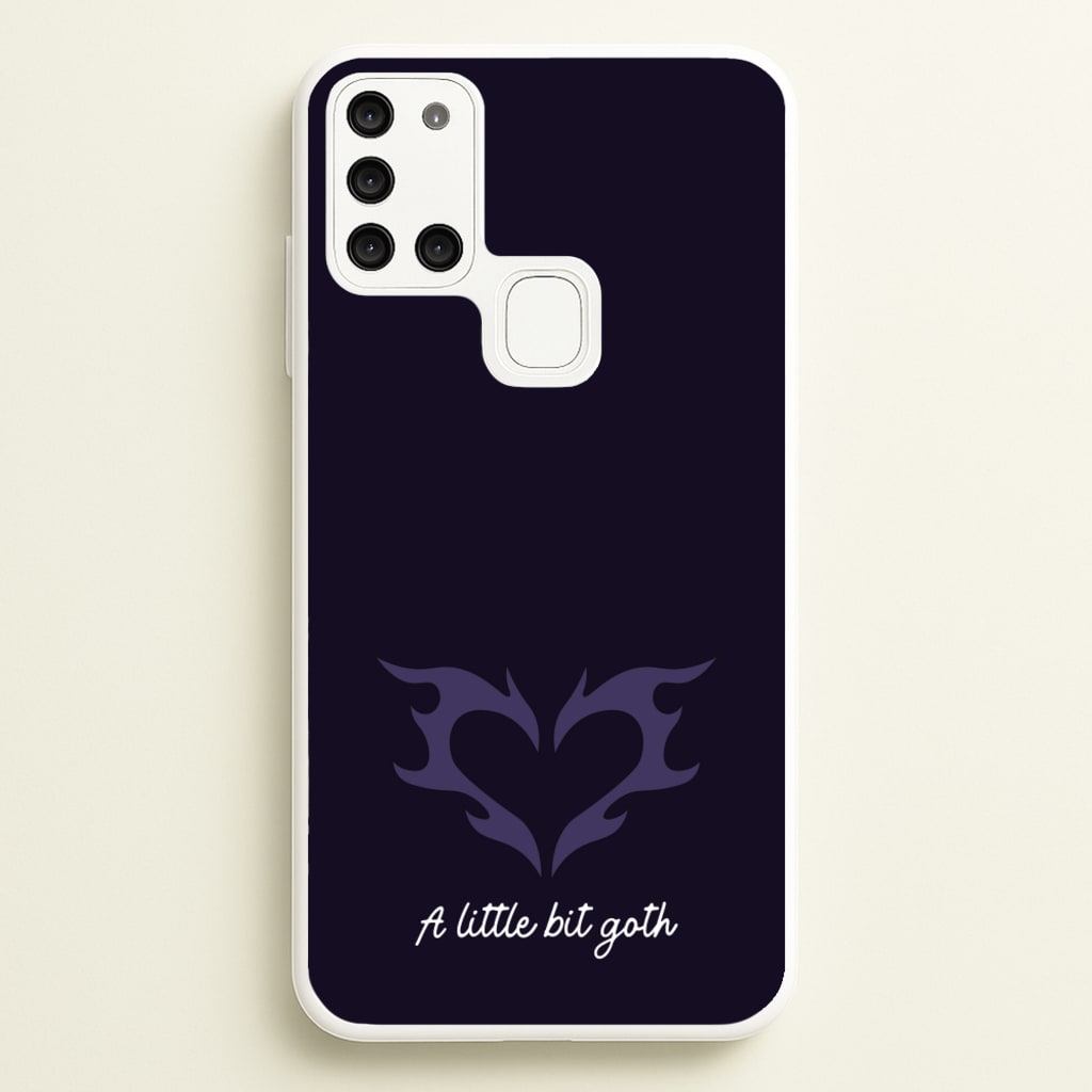 A Little Bit Goth Purple  - Goth Aesthetic Phone Case for Galaxy A21s