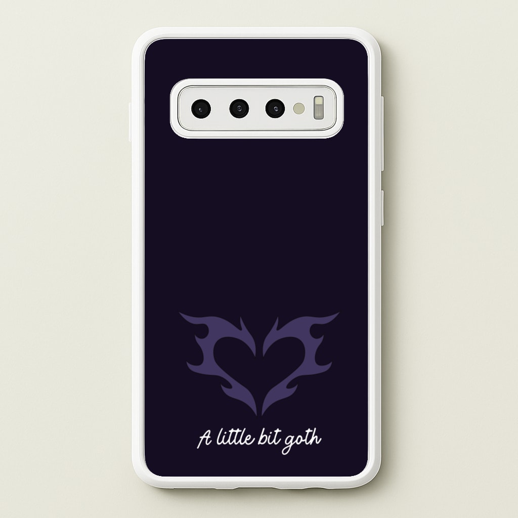 A Little Bit Goth Purple - Goth Aesthetic Phone Case for Galaxy S10