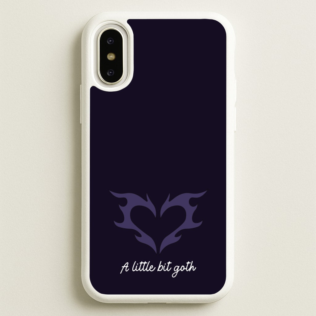 A Little Bit Goth Purple - Goth Aesthetic Phone Case for iPhone X / XS