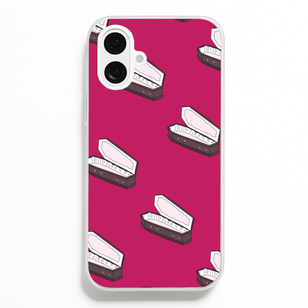 Bright Pink Coffin Pattern Phone Case