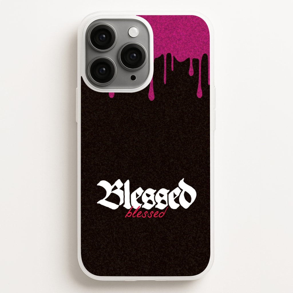 Glitter Blessed - Goth Aesthetic Phone Case for iPhone 16 Pro Max