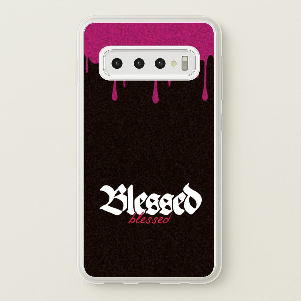 Glitter Blessed - Goth Aesthetic Phone Case for Galaxy S10