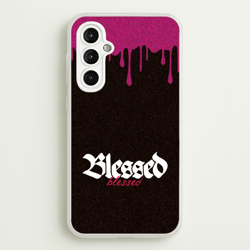 Glitter Blessed - Goth Aesthetic Phone Case for Galaxy A14