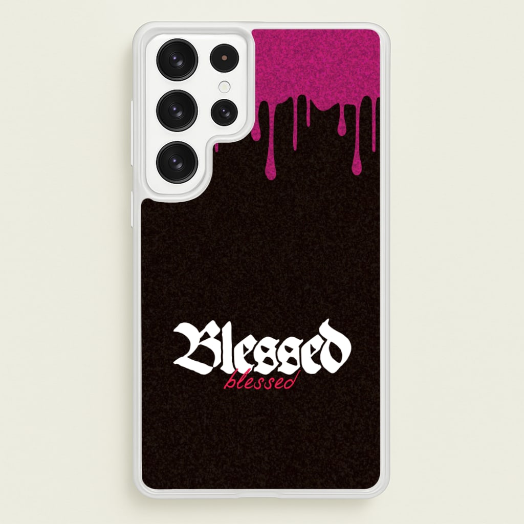 Glitter Blessed - Goth Aesthetic Phone Case for Galaxy S23 Ultra