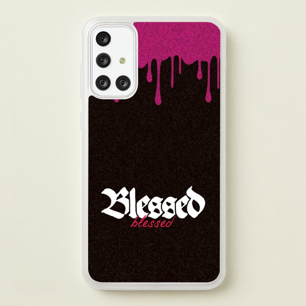 Glitter Blessed - Goth Aesthetic Phone Case for Galaxy A71