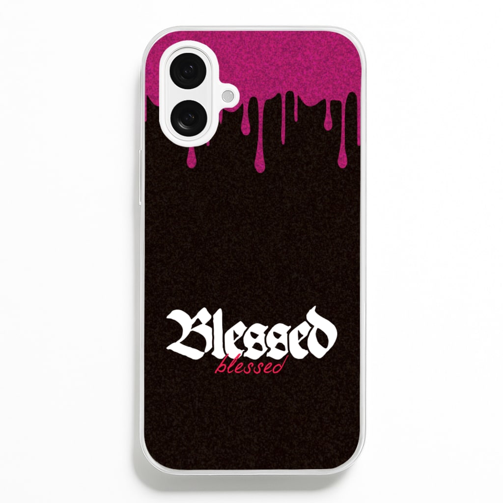 Glitter Blessed - Goth Aesthetic Phone Case for iPhone 16 Plus