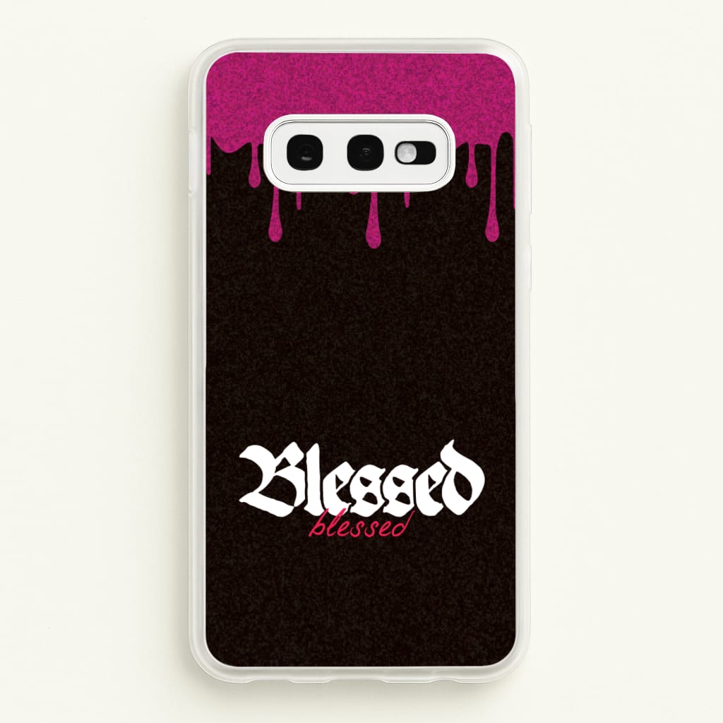 Glitter Blessed - Goth Aesthetic Phone Case for Galaxy S10e