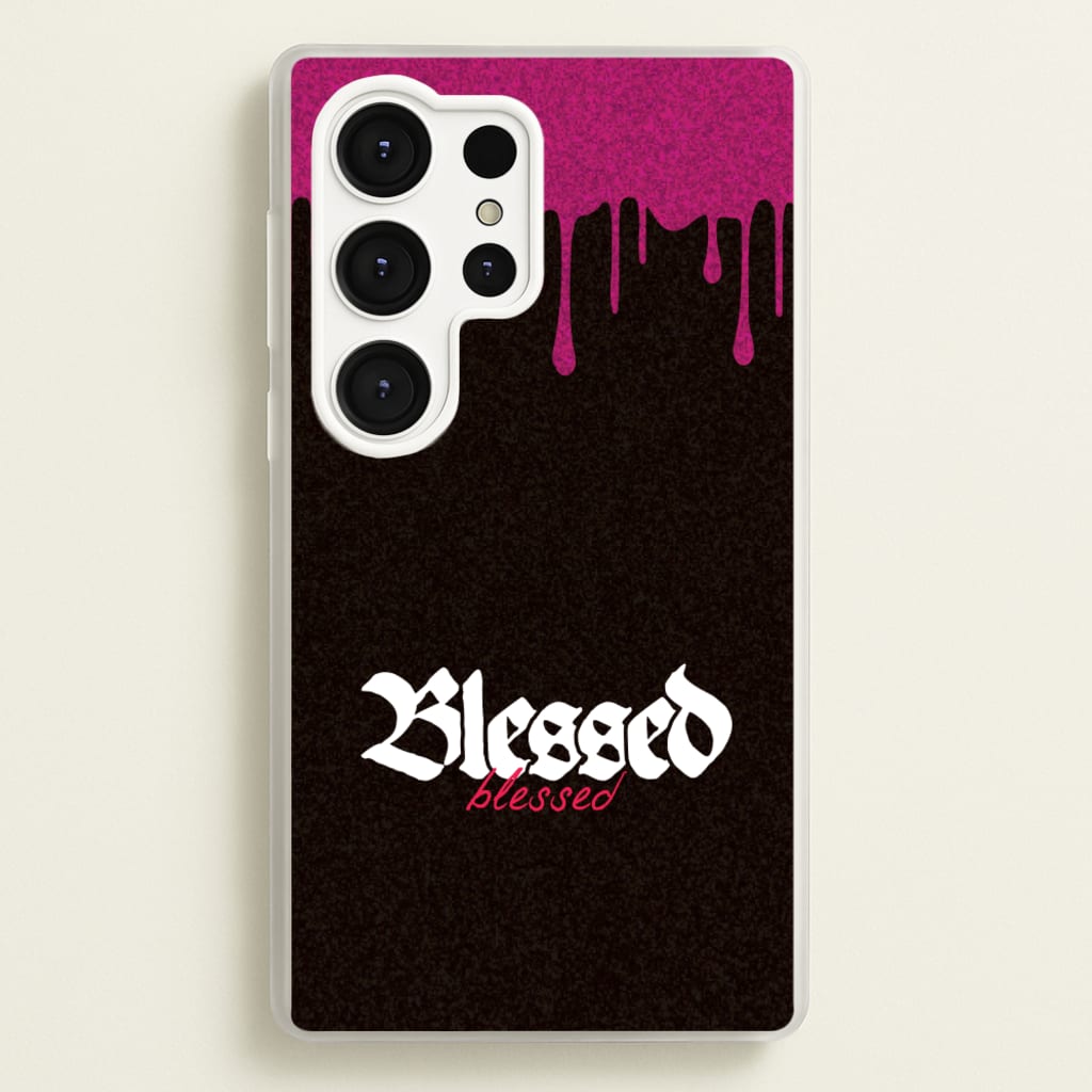 Glitter Blessed - Goth Aesthetic Phone Case for Galaxy S25 Ultra