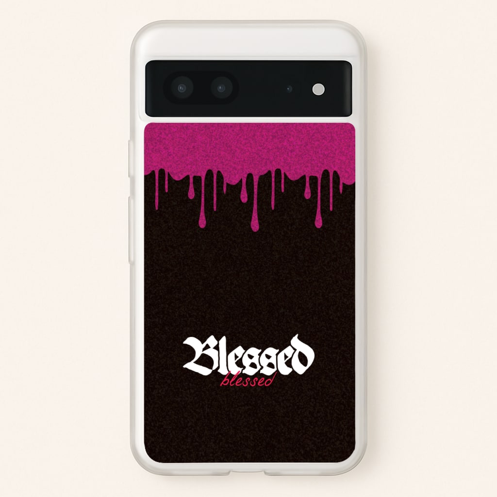 Glitter Blessed - Goth Aesthetic Phone Case for Google Pixel 7