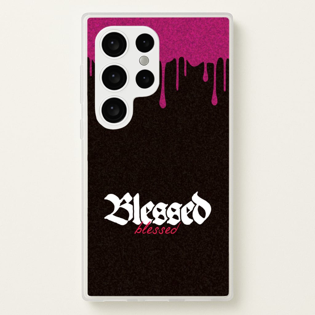 Glitter Blessed - Goth Aesthetic Phone Case for Galaxy S24 Ultra