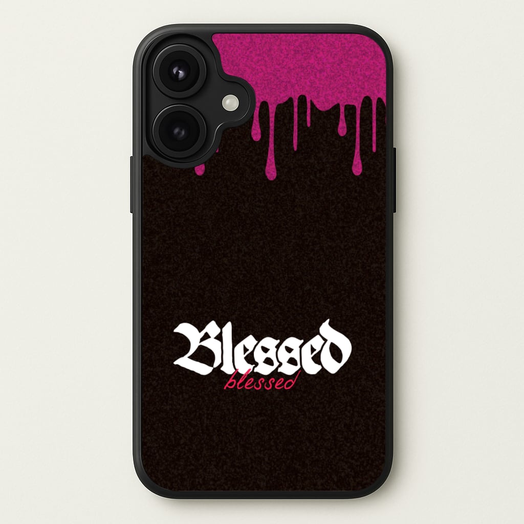 Glitter Blessed Phone Case for iPhone 17