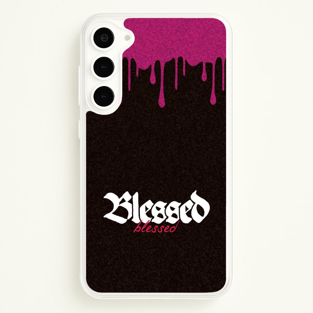 Glitter Blessed - Goth Aesthetic Phone Case for Galaxy S23 Plus