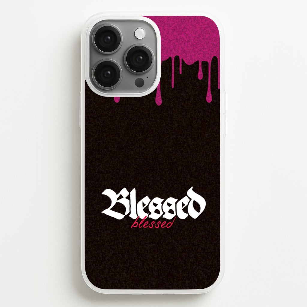 Glitter Blessed - Goth Aesthetic Phone Case for iPhone 13 Pro Max