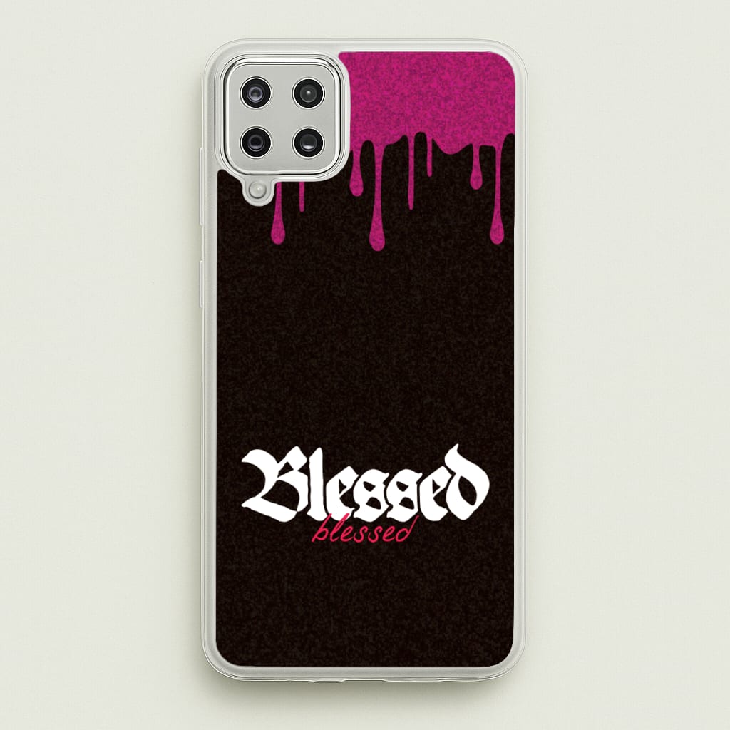 Glitter Blessed - Goth Aesthetic Phone Case for Galaxy A12