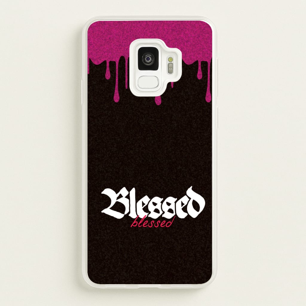 Glitter Blessed - Goth Aesthetic Phone Case for Galaxy S9