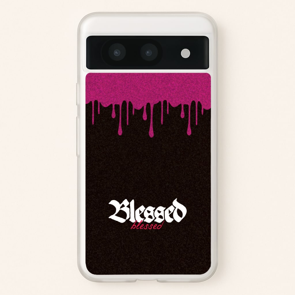 Glitter Blessed - Goth Aesthetic Phone Case for Google Pixel 8a